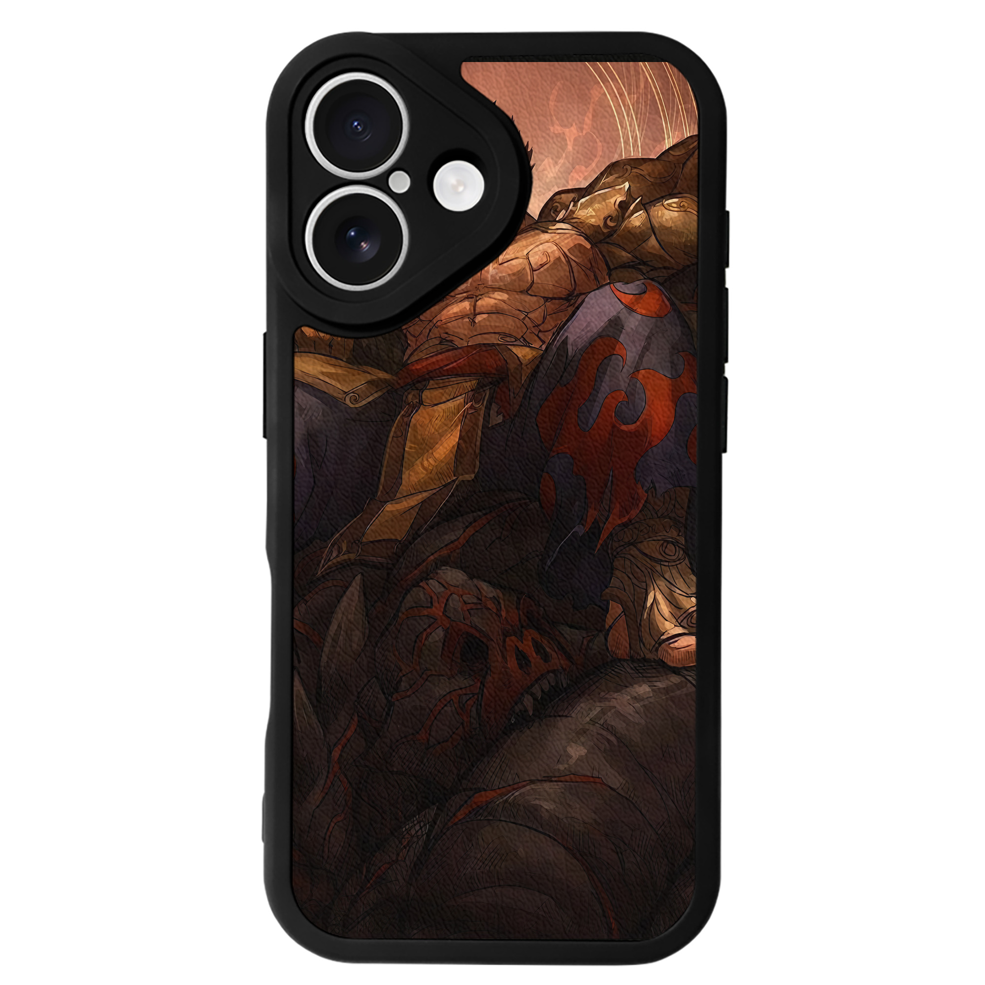 （画像用） 北斗の拳 Fist of the North Star 【iPhone 16シリーズ対応】シリコンスマホケース（レザー調） 材質：シリコン